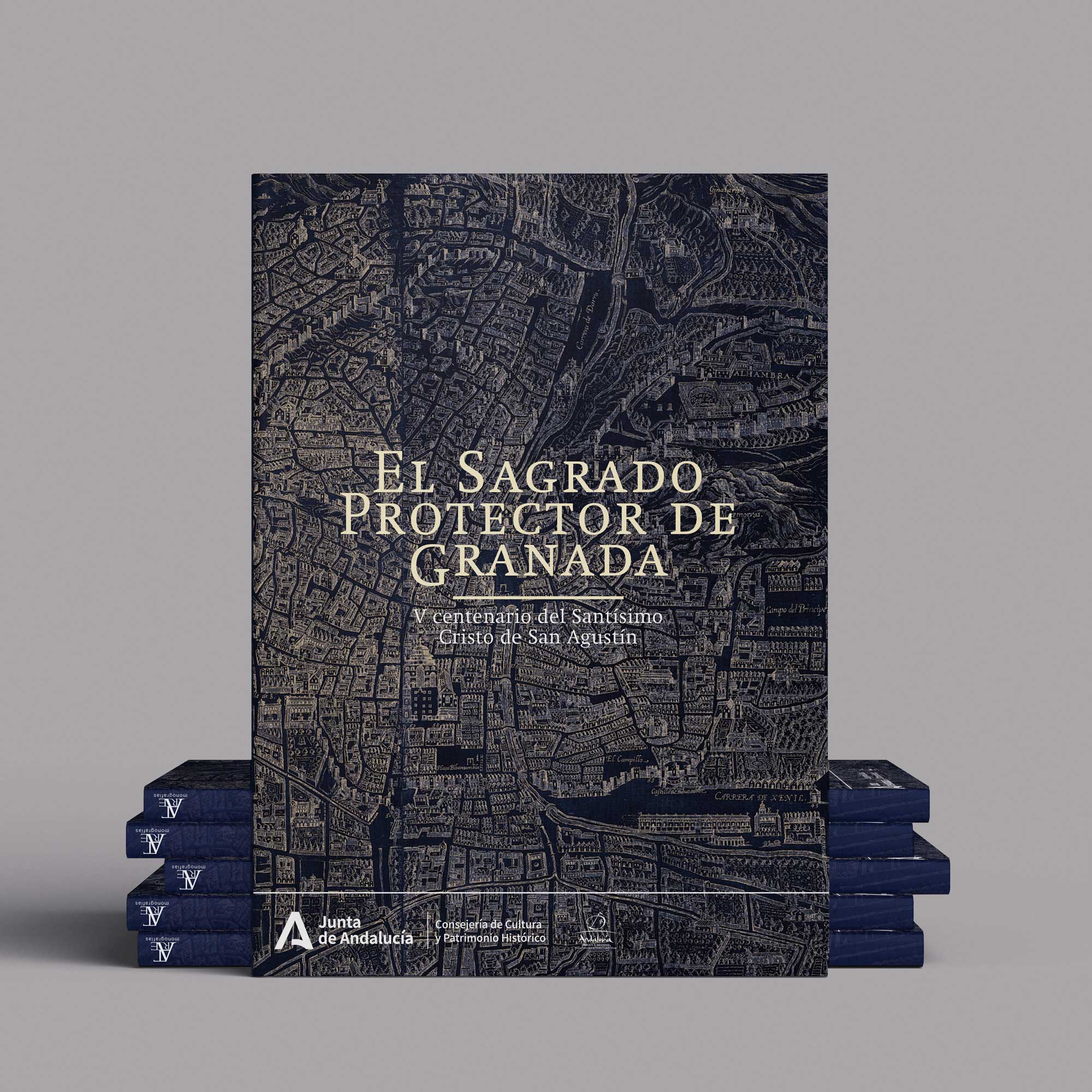 Diseño y maquetación del libro El Sagrado Protector de Granada para la Consejería de Cultura y Patrimonio Histórico de la Junta de Andalucía by GENIERI