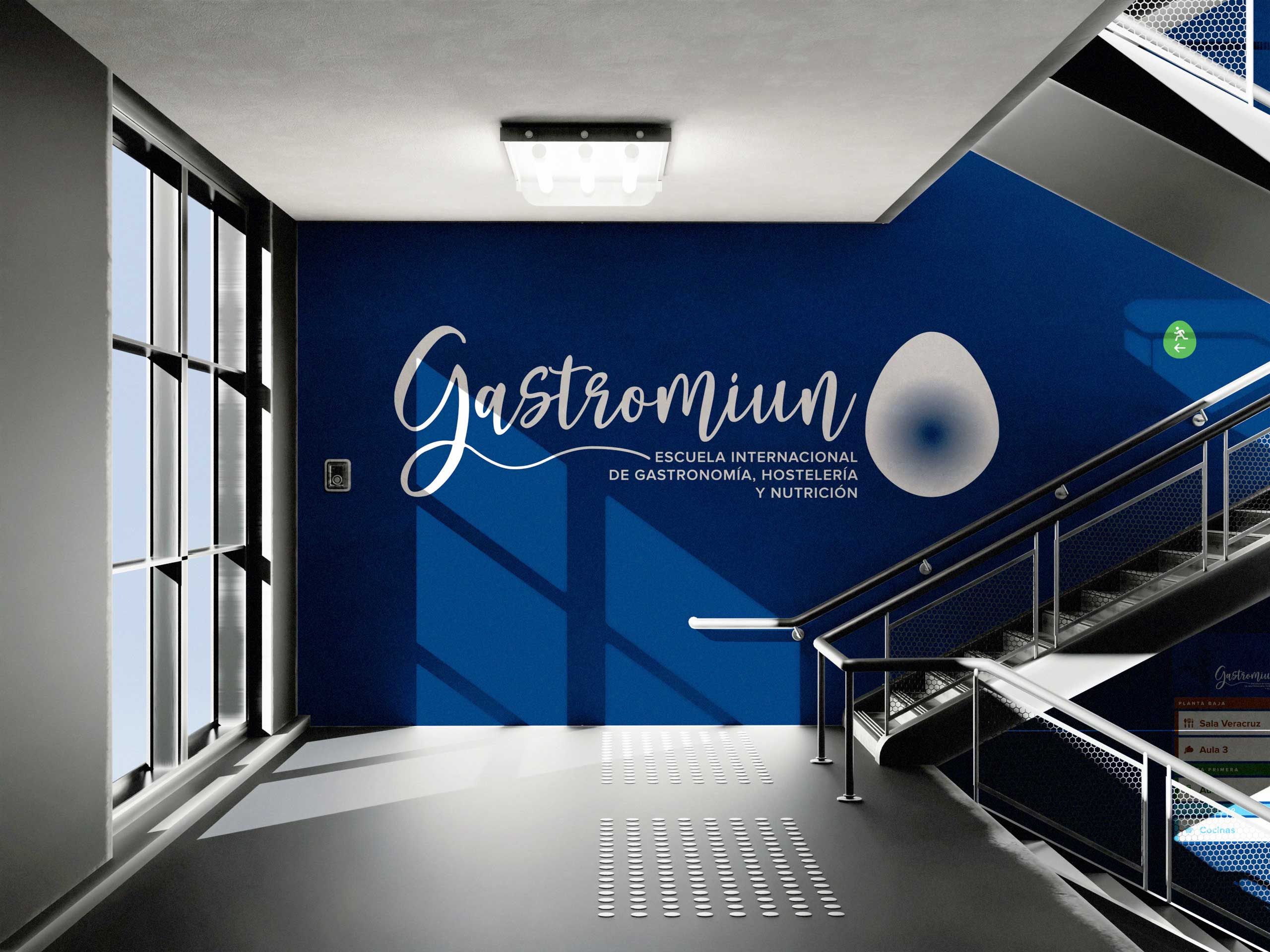 Diseño de Branding Visual Identidad Gráfica Señalética Material promocional y web para Gastromiun Escuela Internacional de Gastronomía Hostelería y Nutrición de la Cámara de Comercio de Sevilla by GENIERI Rafa®Guerrero